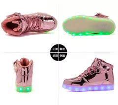USB LED Shoes com controle remoto para crianças e adultos, tênis luminosos com luzes, tênis para crianças, meninos e meninas, tamanho 25-42
