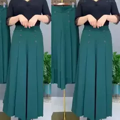 Calça casual elegante de pernas largas para mulheres, novo estilo, fina, anti-rugas, calça feminina, verão, Dropshipping, 2021 - loja online