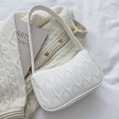 Bolsa de axilas de couro PU para mulheres, bolsa casual, bolsas de ombro femininas, luxo