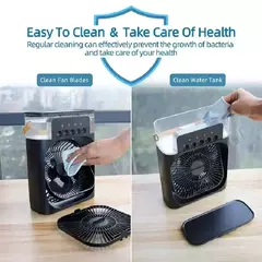 Household ventilador pequeno refrigerador de ar, 3 em 1 ar condicionado, luz noturna LED, umidificador portátil, ajuste de ar, escritório, casa, novo - comprar online