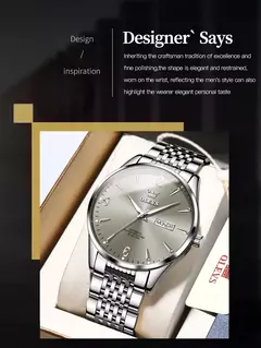 OLEVS-Relógio Mecânico Automático Masculino, Aço inoxidável, Impermeável, Luminoso, Data, Luxo, Original, 9928 - Wolf Magazine