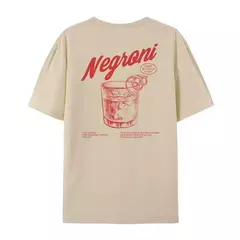 Negroni-Camiseta feminina com estampa traseira, camisetas gráficas unissex, camiseta para beber coquetel, estilo retrô, streetwear Harajuku, roupas vintage na internet
