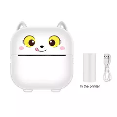 Imagem do Mini impressora térmica portátil com Bluetooth, impressora sem fio, compatível com Android e iOS
