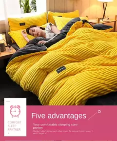 Grossa Monocromática Velvet Duvet Cover, Warm Bedding Set, Double Soft Quilt Cover, Twin Queen e Rei Consolador, Inverno, 220*240 - Wolf Magazine