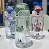 Criativo Cartoon Sippy Cup Garrafas de água para crianças, Alimentação com palhas e tampas, Copos de bebidas para crianças portáteis, 550ml
