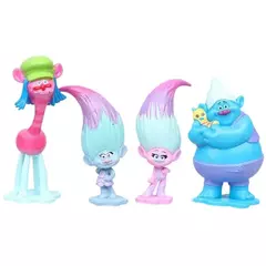12 pçs/set Trolls Branch Critter Skitter Figuras Trolls Crianças Trolls PVC Action Figure Toy Personagem de Desenho Animado Crianças Presentes