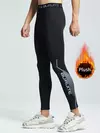 Calças quentes para homens com pelúcia e engrossado outono e inverno alta elasticidade, calças esportivas justas e pan de ajuste fino