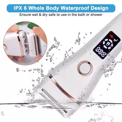Depilador elétrico indolor para mulheres, USB recarregável, portátil, USB, depilação, máquinas de barbear femininas, aparador de pêlos feminino, barba
