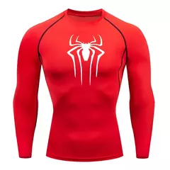 Camiseta masculina de segunda pele correndo, esportes de proteção solar Fitness Rashgarda, mangas compridas MMA, camisa de compressão, roupas de treino