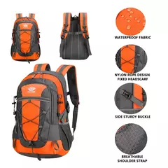 Impermeável caminhadas mochila, leve caminhadas ao ar livre saco, grande capaci - loja online