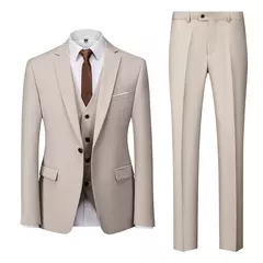 Conjunto de terno casual masculino de negócios, jaqueta masculina, blazers, calças, calças, colete, colete, moda, 2023 - comprar online