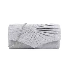 Embreagem de lantejoulas prateadas para mulheres, bolsas de noite, bolsas de ombro de cadeia, bolsas de luxo para jantar - loja online