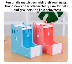 Imagem do Bebedor de hamster durável, suporte para garrafa de animal de estimação pequeno, alimentador de comida de coelho, mini alimentação de água fofa, suprimentos para animais de estimação
