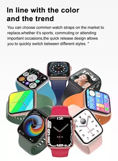 Impermeável Amoled Screen Smart Watch para homens e mulheres, BT Call, NFC, Frequência Cardíaca, Esportes, Fitness, Carregamento sem fio, IWO, Novo, 9, 450mAh - loja online