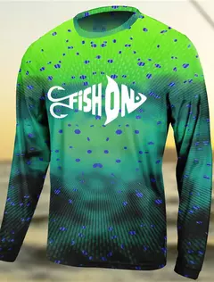 Camisa masculina de pesca de manga longa proteção UV, respirável secagem rápida, suor leve wicking top, ao ar livre, verão, primavera