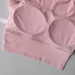 Roupa íntima esportiva feminina de secagem rápida de manga curta, malha estilo chinês, top fitness, camiseta corrida, roupa ioga sexy, fixa, 2022 - loja online