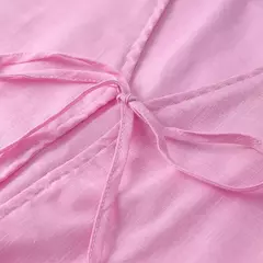 Imagem do Camisas casuais de linho com renda para mulheres, oco, gola V, blusas de manga comprida, tops para senhora, streetwear, novo, primavera, 2022