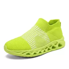 Tênis respirável para homens e mulheres, tênis esportivo slip-on, tênis azul, meias de verão tamanho grande 48, moda de venda quente