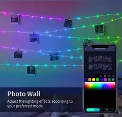 Smart Bluetooth LED String Fairy Lights, Dreamcolor RGB Lights, guirlanda para o ano novo, decoração do casamento, USB, 5V, WS2812B - loja online