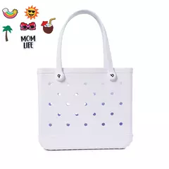 EVA sacola de praia impermeável para mulheres, bolsa de grande capacidade, bolsa de ombro grande, moda feminina