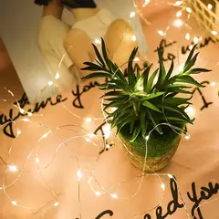 USB LED String Lights para Decoração de Natal, Impermeável Fairy Lights, Cobre Silver Wire, Guirlanda de Luz, Festa de casamento, 1 m, 2 m, 3 m, 5m - comprar online
