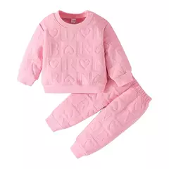 Conjunto de roupas infantis para o dia dos namorados, camiseta e calça de manga comprida, roupa infantil para bebê recém-nascido, 3-24 meses - Wolf Magazine