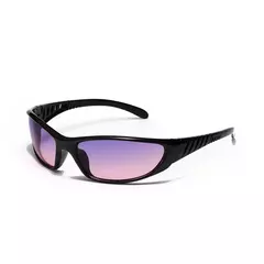 Y2K Silver Sunglasses Color Hollowed Out Futuro Sentido Da Tecnologia Hot Girls Net Red Sunglasses Mulheres Sunglasses Trendy Men - loja online