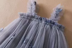 Imagem do Vestido Borboleta 3D para Bebé Menina, Roupa Infantil, Festa de Aniversário, Vestidos Luxuosos Elegantes, Roupas Doce Verão, Novo, 1-5Y