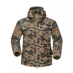 Imagem do Jaquetas de caminhada de lã camuflada para homens, blusão masculino, roupas táticas, outono, 2024