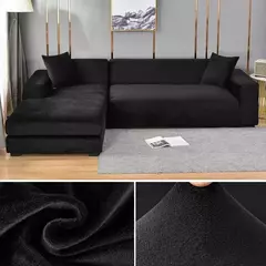 Tampa de veludo grosso do sofá para a sala de estar, tampa elástica, sofá de canto em forma L, estiramento, 1,2, 3,4 Seater na internet