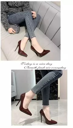 Bombas sexy para mulheres, senhora do escritório, sapatos de festa, vestido de senhora, estilete vermelho, tamanho grande, 33-50, 45, 46, 47, 48, 49, 50