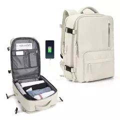 Mochila de viagem leve para mulheres, grande capacidade, mala multifuncional, carregamento USB, bagpacks de bagagem do avião