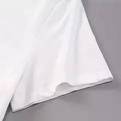 Camiseta feminina branca de manga curta com gola redonda, camisa de algodão confortável, camiseta casual, estampa cereja, adequada para o verão, nova, 2024 - loja online