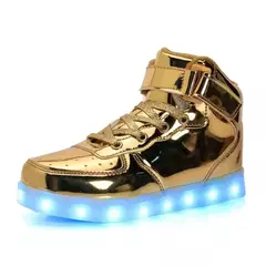 Tamanho 25-46 led sapatos com luzes brilhantes led chinelos para crianças & adulto feminino tenis para crianças meninos meninas sapatilhas luminosas na internet