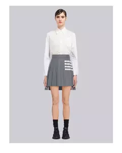 Terno estilo universitário para mulheres, quatro vestidos com barra, comprimento, tipo padrão, idade tecido, decoração, cinza, gênero - loja online