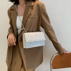 Bolsa de Ombro De Couro PU Para Mulheres, Bolsa Feminina, Correia De Corrente, Crossbody, Punho, Designer, Moda na internet