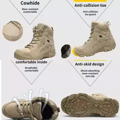 Imagem do Táticas-Botas de Treino de Combate para Homens, Sapatos Masculinos Atualizados, Ao Ar Livre, Camping, Anti-desgaste, Resposta Rápida, Pesca, Caça, Tênis, Caminhada