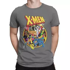 Série Animada Marvel masculina camiseta de algodão, roupas de manga curta, camiseta com gola redonda, camisetas estampadas, streetwear retrô, X-Men, anos 90