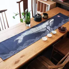 Simples chinês Lotus Table Runner, japonês Wave Table Flag, Koi Fish Toalha de Mesa, Acessórios para Cerimônia do Chá, Estilo Nacional - comprar online