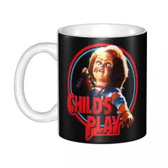 Personalizado horror assassino chucky canecas de café diy filme do jogo da cria