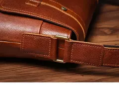 ROOG-Maleta de couro genuíno, bolsa mensageiro de luxo masculina, estilingue de ombro vintage, tiracolo para iPad 12.9 ", alta qualidade na internet