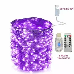 Imagem do USB LED String Light, Lâmpadas, Guirlandas de fadas, Lâmpadas, Controle remoto, 8 modos, Casamento, Natal, Feriado, Decoração, 5m, 10m, 20 m, 30m