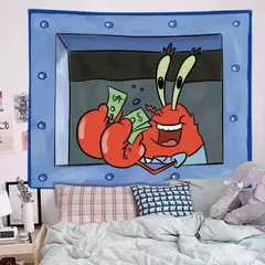 Lula Molusco Tentáculos Desenhos Animados Pano De Fundo, Tapeçaria Estética Quarto, Pendurado Na Parede, Decoração Do Quarto na internet