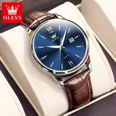 OLEVS-Relógios de luxo high-end para homens, relógios originais de aço inoxidável, marca top, relógio de quartzo, relógio manual, moda na internet