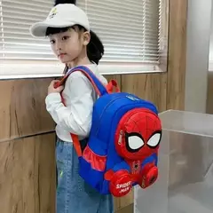 Disney-Spiderman Mochilas para Estudantes, Super Heroes School Bag, Cartoon 3D Stereo, Kindergarten Backpack, Children's Travel Bag, Gift na internet