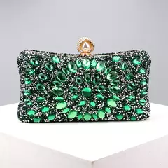 Sacos de noite completos dos diamantes, flor acrílica, embreagem dos strass, pérola do metal, baile luxuoso, bolsas do jantar do casamento