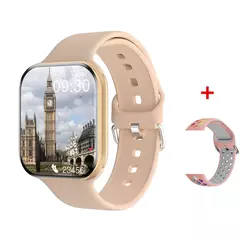 Impermeável Amoled Screen Smart Watch para homens e mulheres, BT Call, NFC, Frequência Cardíaca, Esportes, Fitness, Carregamento sem fio, IWO, Novo, 9, 450mAh