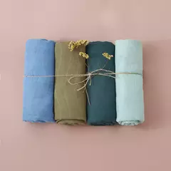 Imagem do Elinfant-Rainbow Cor Musselina Swaddle Blankets, 100% Algodão, Recém-nascido Bebê Banho Toalha Envoltório, Gift Set Popular, Bambu, 4Pcs