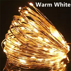 USB LED String Lights para decoração de Natal Luzes de fadas impermeáveis Fio de cobre, Guirlanda de luz, Festa de casamento, 10 m, 20 m, 30m