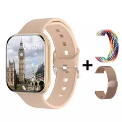Impermeável Amoled Screen Smart Watch para homens e mulheres, BT Call, NFC, Frequência Cardíaca, Esportes, Fitness, Carregamento sem fio, IWO, Novo, 9, 450mAh - Wolf Magazine